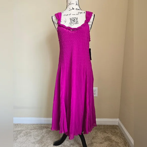Komarov | Dresses | Komarov Midi Dress Womens L Magneta | Poshmark